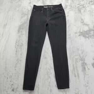 Levi's Strauss Signature Jeans Womens Size 6 W28 Black Modern Skinny Leg Stretch